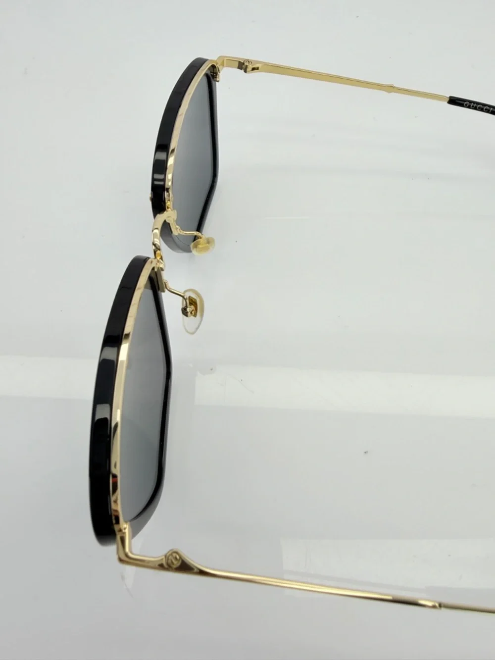 Gucci GG0673s Black & Gold Oversized Square Sunglasses